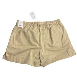FREE‎ ASSEMBLY Women’s Cuffed Pleated Shorts  Tan Size 20